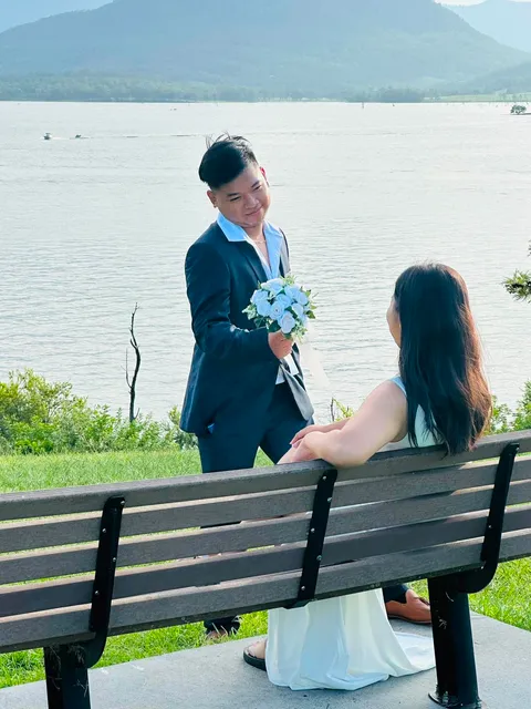 Nylgen offering flowers to Kersee beside the lake